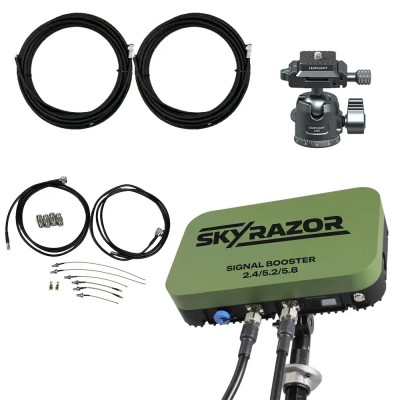 Комплект антена – підсилювач сигналу Skyrazor «Varta» 2.4G/5.2G/5.8G + пігтейли + кабель 20 метрів + кронштейн