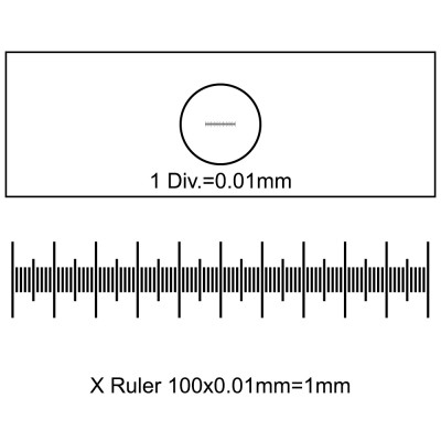 Калібрувальна лінійка SIGETA Slide-1 X 0.01мм