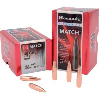 Куля Hornady BTHP Match кал .30 маса 178 гр (11.5 г) 100 шт