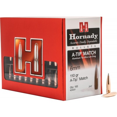 Куля Hornady A-TIP Match кал. 6 мм маса 110 гр (7.3 г) 100 шт