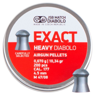 Кулі пневм JSB Diabolo Exact Heavy. Кал. 4.52 мм. 0.67 г. 200 шт/уп