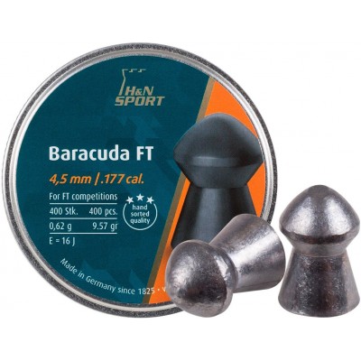 Кулі пневматичні H&N Baracuda FT. Кал. 4.51 мм. Вага - 0,62 р. 400 шт/уп