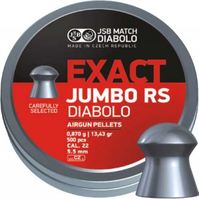 Кулі пневматичні JSB Diabolo Exact Jumbo RS. Кал. 5.52 мм. Вага - 0.87 г. 500 шт/уп