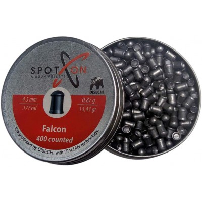 Кулі пневматичні Spoton Falcon кал. 4,5 мм. Вага - 0,87 г. 400 шт/уп