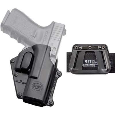 Кобура Fobus для Glock 17/19 с креплением на ремень/кнопкой фиксации скобы спускового крючка