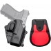 Кобура Fobus для Glock 17/19 поворотная с поясным фиксатором/кнопкой фиксации скобы спускового крючка