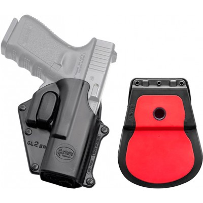Кобура Fobus для Glock 17/19 с поясным фиксатором/кнопкой фиксации скобы спускового крючка