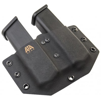Паучер ATA Gear подвійний під магазин Glock 19. Колір - чорний