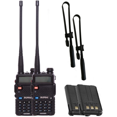 Комплект рацій Baofeng UV-5R Tactical тактичні Black