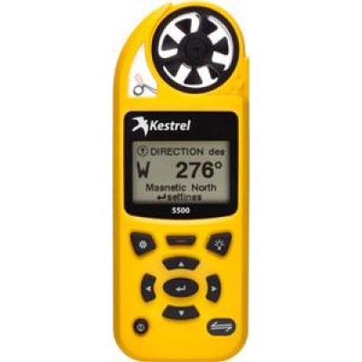 Метеостанция Kestrel 5500 Weather Meter Bluetooth. Цвет - Желтый. В комплекте флюгер и чехол