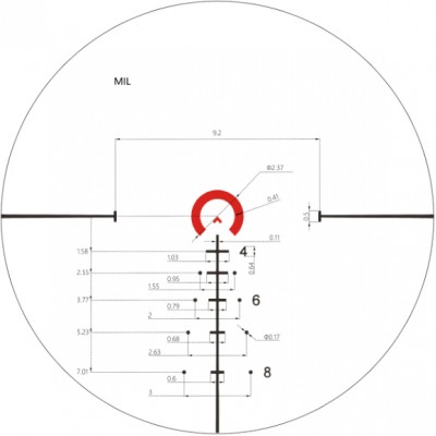 Приціл оптичний XD Precision Black-C.Q.B F1 1-6x24 сітка BDC