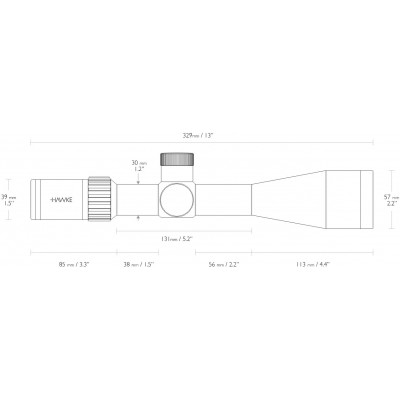 Прицел оптический Hawke Airmax Compact 6-24x50 SF сетка AMX с подсветкой