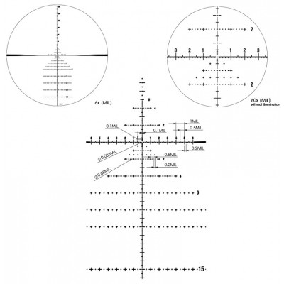 Прицел оптический March Genesis 6x-60x56 сетка FML-MТ с подсветкой