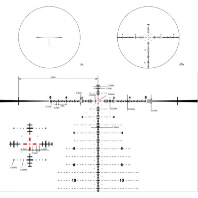 Приціл оптичний March Genesis 6x-60x56 сітка FML3 з підсвічуванням