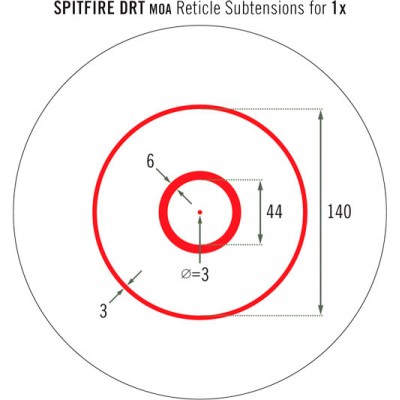 Прицел призматический Vortex Spitfire AR марка DRT с подсветкой