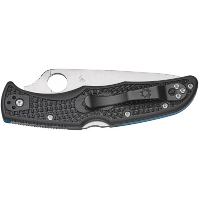 Ніж Spyderco Endura 4 Thin Blue Line напівсерейтор