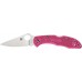 Нож Spyderco Delica 4 Flat Ground Pink