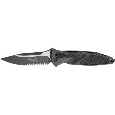 Ніж Microtech Socom Elite Auto Drop Point Black Blade Tactical. Полусеррейтор