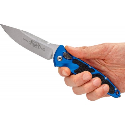 Нож Microtech Socom Elite Auto Drop Point Stonewash. Цвет: blue