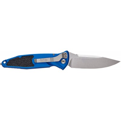 Нож Microtech Socom Elite Auto Drop Point Stonewash. Цвет: blue