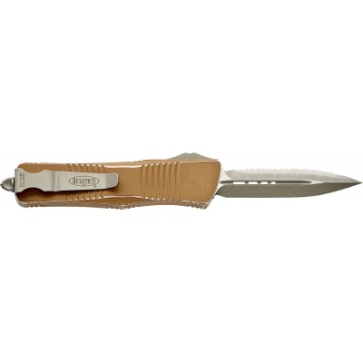 Ніж Microtech Troodon DE Stonewash FS. Колір:distressed tan