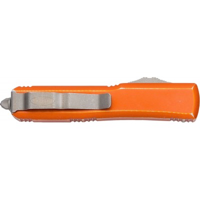 Ніж Microtech Ultratech Double Edge Stonewash. Колір: distressed orange