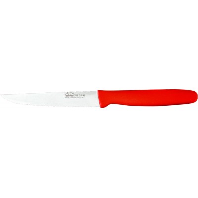 Нож кухонный Due Cigni Steak Serrated 110 мм. Цвет - красный