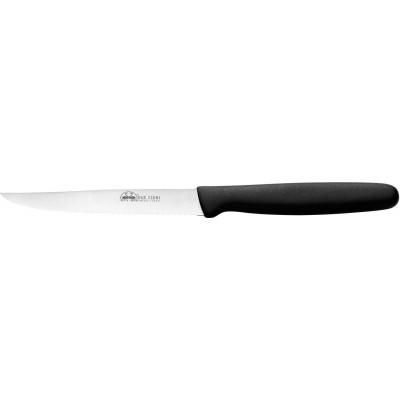 Нож кухонный Due Cigni Steak Serrated 110 мм. Цвет - черный