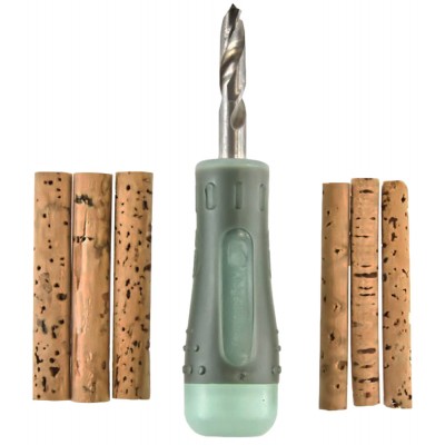 Сверло для бойлов RidgeMonkey Combi Bait Drill & Cork Sticks + корковые палочки 6/8mm