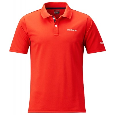 Тенниска Shimano Polo Shirt M ц:red
