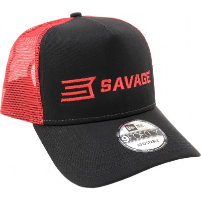 Кепка Savage Trucker hat W/RED Savage logo ц:красный/черный