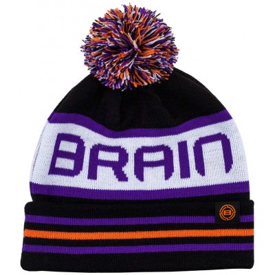 Шапка Brain Black/White/Violet One size ц:фіолетовий