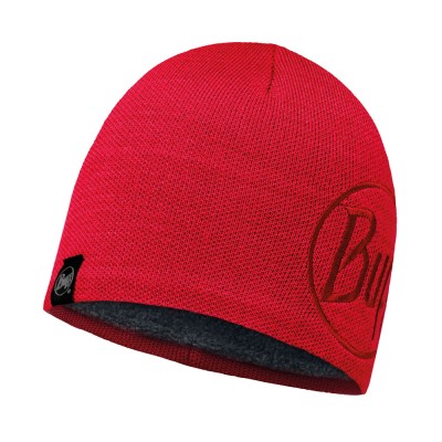 Шапка Buff Knitted & Polar Hat Solid Logo. Red samba