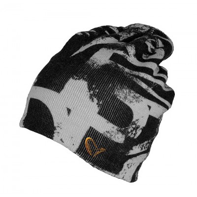 Шапка Savage Gear Printed Beanie ц:black/grey