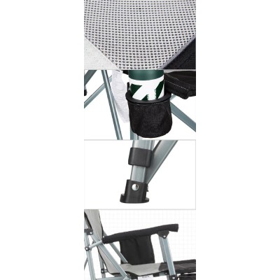 Кресло KingCamp Hard Arm Chair. Black/mediumgrey