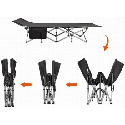 Раскладушка KingCamp Oversize Lightweight Folding Camping Cot. Black