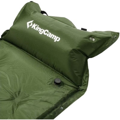 Килимок самонадувний KingCamp Point Inflatable Mat. Dark green