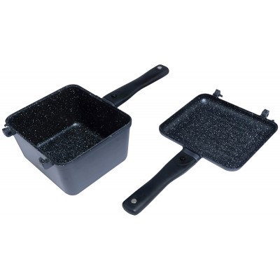 Набор RidgeMonkey Connect Deep Pan & Griddle Granite Edition сковорода и кастрюля