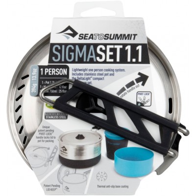 Набор посуды Sea To Summit Sigma Set 1.1 with Stuff Sack ц:Pacific Blue/Silver