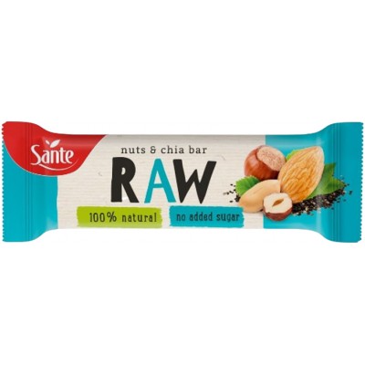 Батончик энергетический GoOn Sante RAW Fruit Bar Nuts and Chia 35g