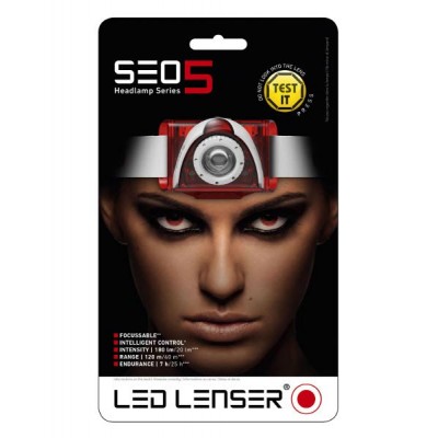 Ліхтар налобний LED LENSER 6006 SEO5 180 lm red