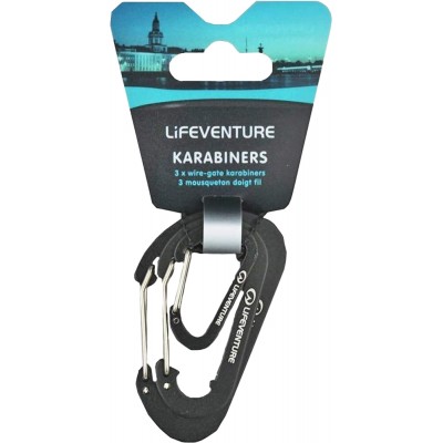 Набор карабинов Lifeventure Karabiners. Black