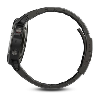 Навігатор Garmin Fenix 5 Sapphire портативний з мет. браслетом к:сірий