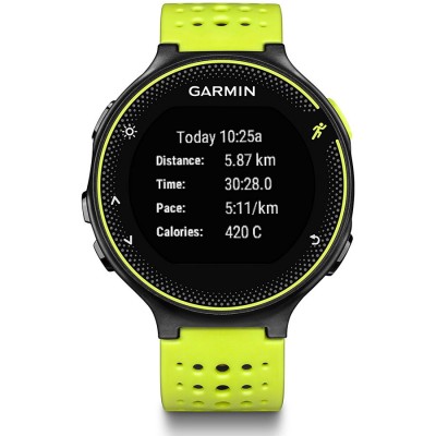 Часы Garmin Forerunner 230 Bundle Yellow & Black с GPS навигатором и кардиодатчиком ц:желтый/черный