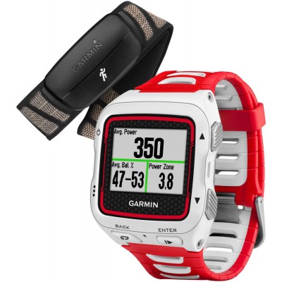 Часы Garmin Forerunner 920XT Bundle White & Red с GPS навигатором и кардиодатчиком ц:белый/красный