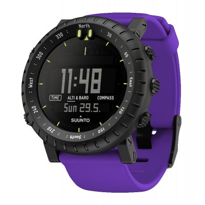 Часы Suunto CORE all black + violet crush rubber strap ц:фиолетовый