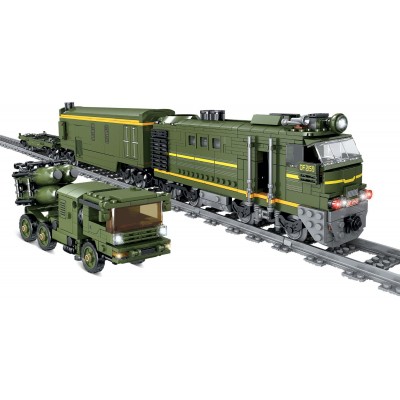 Конструктор ZIPP Toys "Потяг DF2159 з рельсами". Колір: зелений