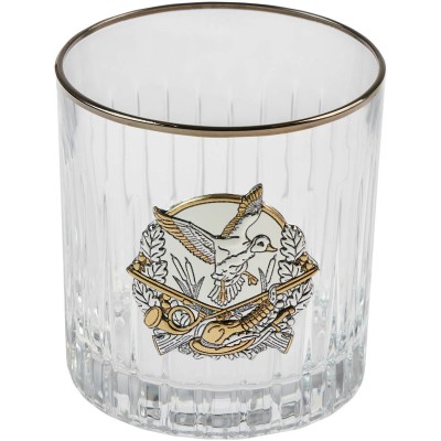 Подарунковий набір склянок для віскі Boss Crystal "Полювання" із золотими