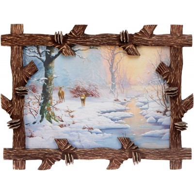 Картина "Косулі в зимовому лісі"