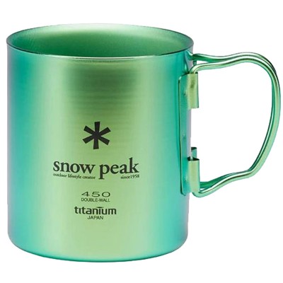 Термокружка Snow Peak MG-053GR-US Ti-Double Colored Mug 0.45l Green